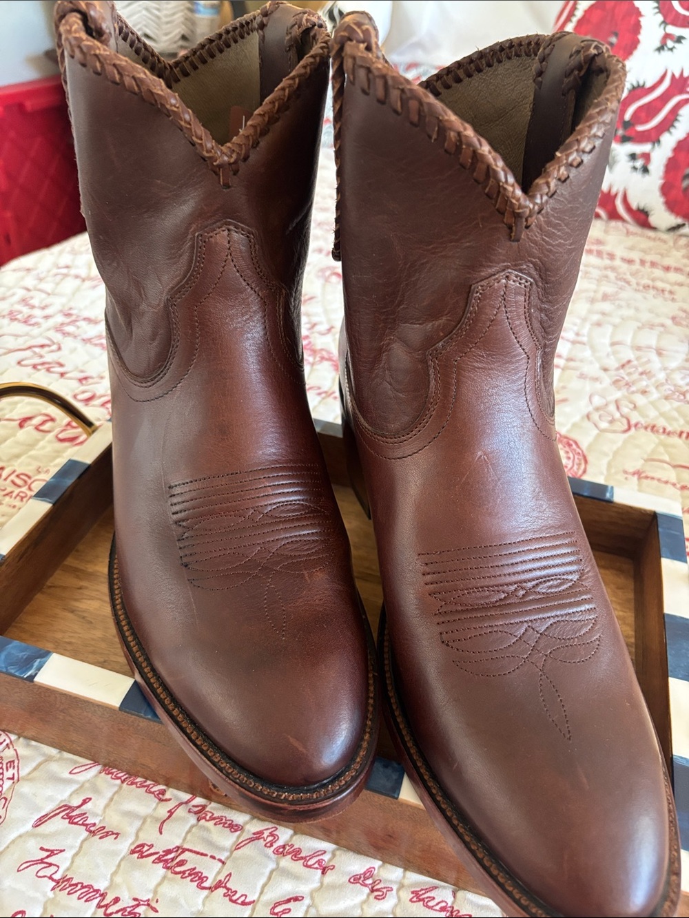 NWOT Women’s Ariat Brown Mahogany Leather Cora Sterling Cowboy Ankle Boots 11B